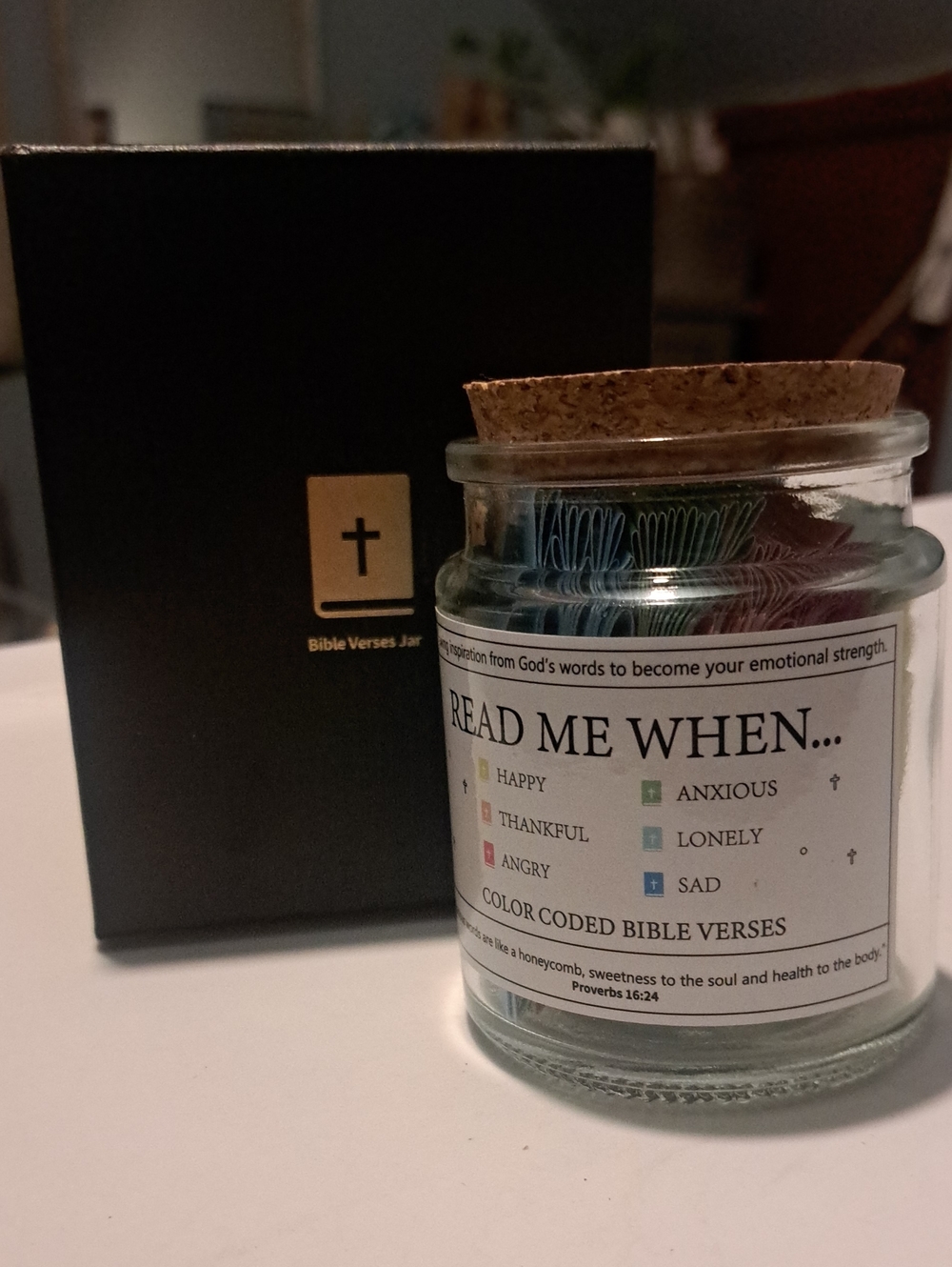 Read Me When... Color-Coded Bible Verses Jar - Multicolor